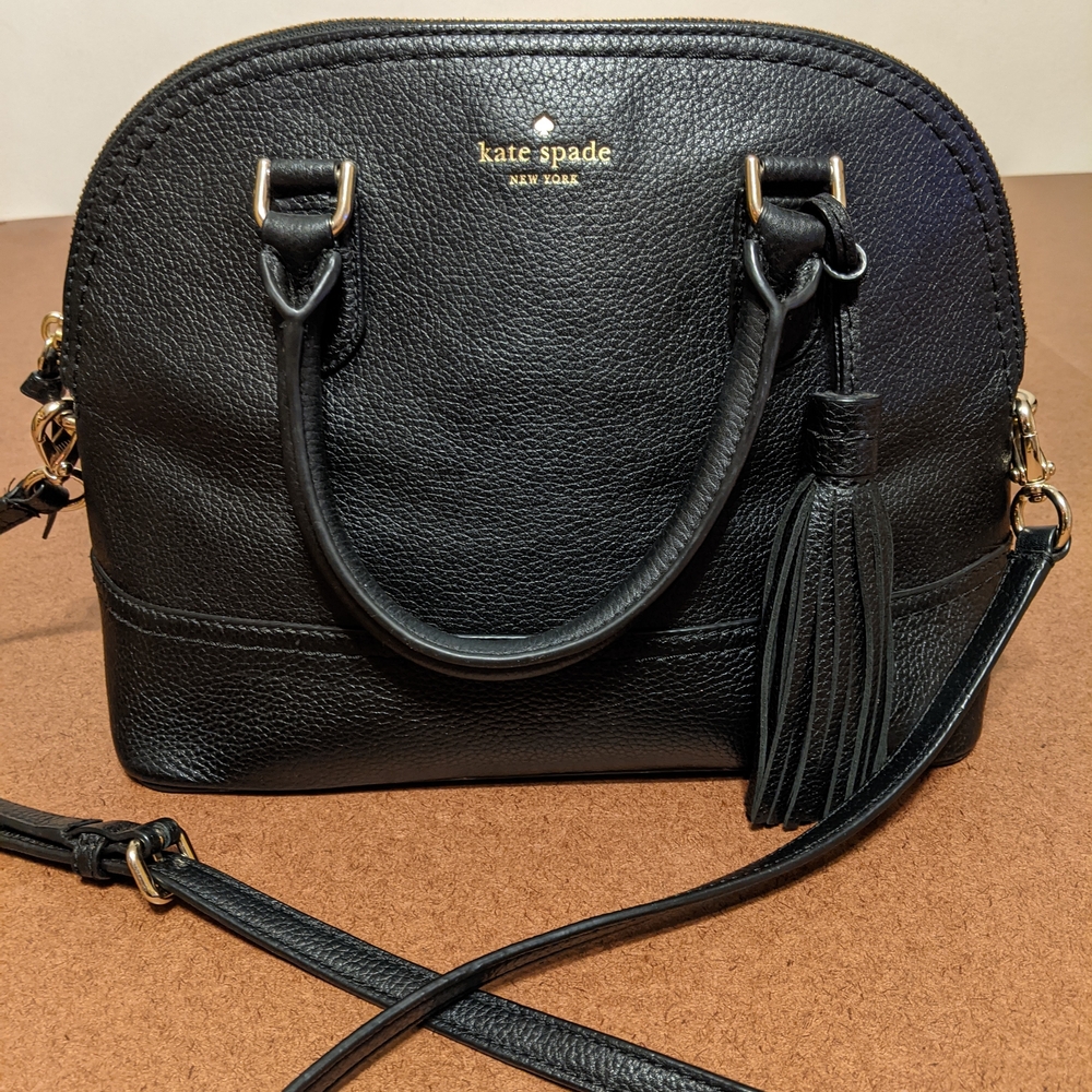 Kate Spade Black Crossbody Bag with Tassel